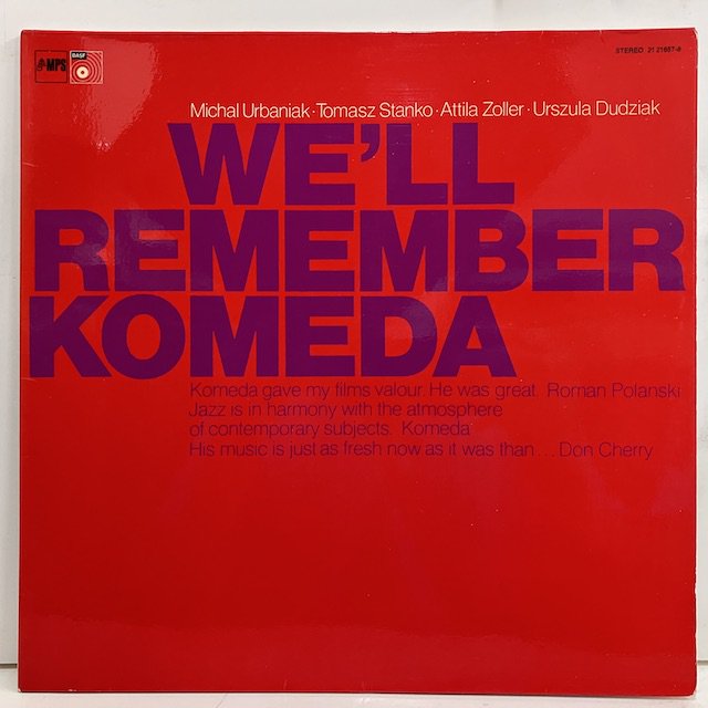 Michal Urbaniak Tomasz Stanko / We'll Remember Komeda 2121657-8 ◎ 大阪 ジャズ  レコード 通販 買取 Bamboo Music