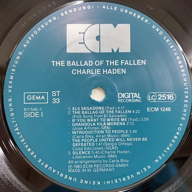 Charlie Haden / Ballad of the Fallen ecm1248 ◎ 大阪 ジャズ