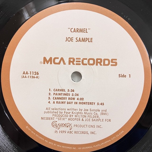 Joe Sample / Carmel Aa1126 ◎ 大阪 ジャズ レコード 通販 買取 Bamboo Music