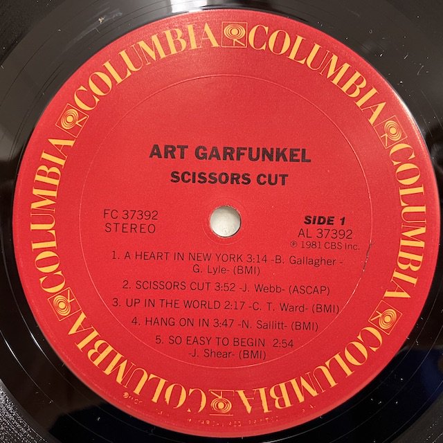 Art Garfunkel / Scissors Cut FC 37392 ◎ 大阪 ジャズ レコード 通販 買取 Bamboo Music