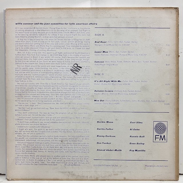 Curtis Fuller Zoot Sims Kenny Dorham / Jazz Committee For Latin American  Affairs fmlp303 :通販 ジャズ レコード 買取 Bamboo Music