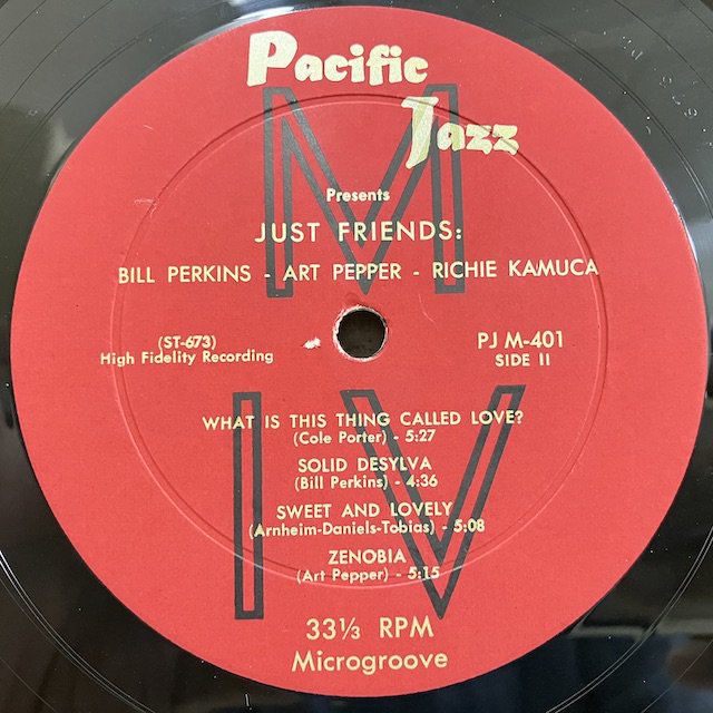 Bill Perkins Art Pepper Richie Kamuca / Just Friends pj m-401 :通販 ジャズ レコード  買取 Bamboo Music