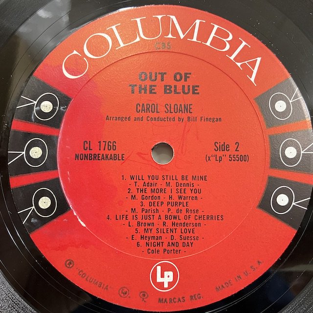 Carol Sloane / Out of the Blue cl1766 :通販 ジャズ レコード 買取 Bamboo Music