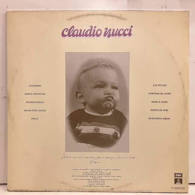 Claudio Nucci / Claudio Nucci 31C 062 421223 :通販 ジャズ レコード 買取 Bamboo Music