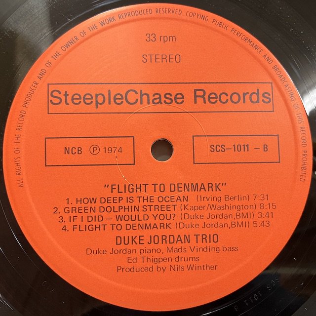 Duke Jordan / Flight to Denmark scs1011 :通販 ジャズ レコード 買取 Bamboo Music