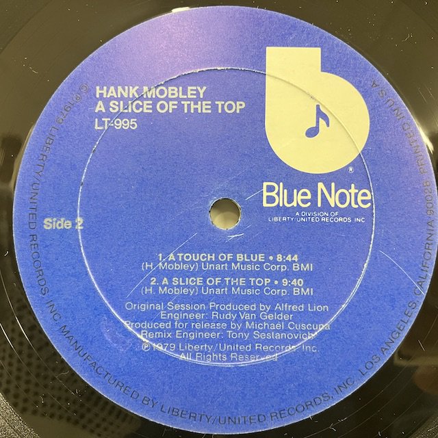 Hank Mobley / A Slice of the Top lt-995 :通販 ジャズ レコード 買取 Bamboo Music