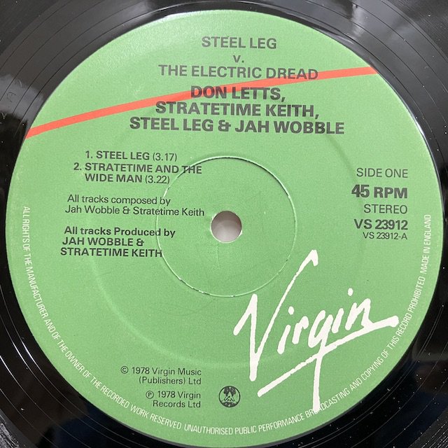 Don Letts Stratetime Keith Steel Leg Jah Wobble / Steel Leg V The Electric  Dread VS23912 :通販 ジャズ レコード 買取 Bamboo Music