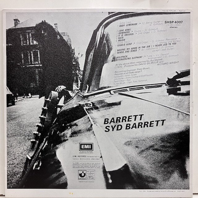 Syd Barrett / Barrett Shsp4007 :通販 ジャズ レコード 買取 Bamboo Music