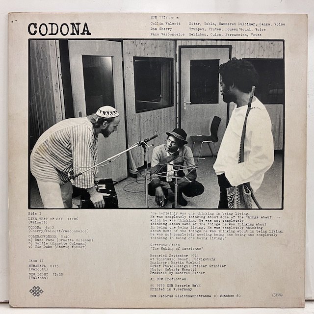 Collin Walcott Don Cherry Nana Vasconcelos / Codona ecm1132 :通販 ジャズ レコード 買取  Bamboo Music