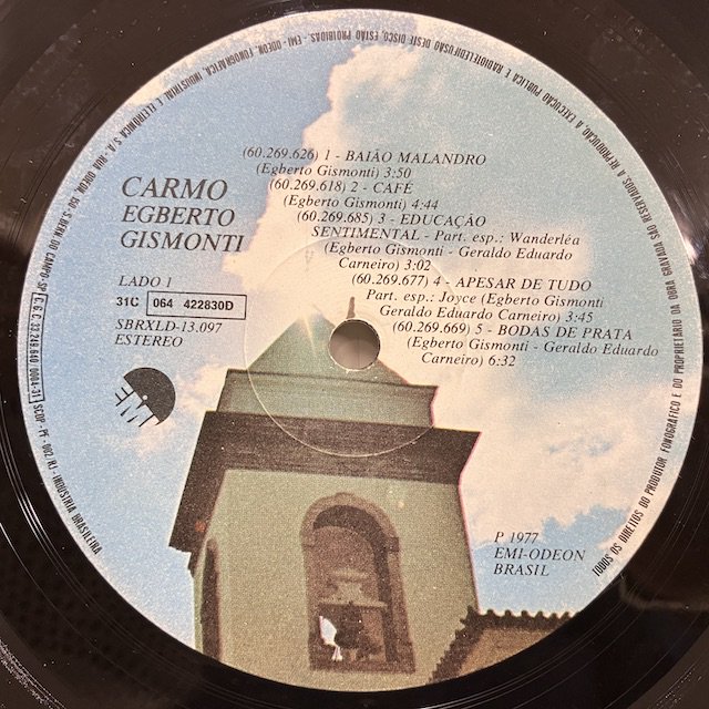 Egberto Gismonti / Carmo 31C 064 422830D :通販 ジャズ レコード