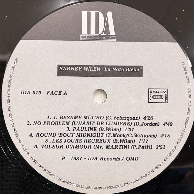 Barney Wilen / la Note Bleue ida010 :通販 ジャズ レコード 買取 Bamboo Music