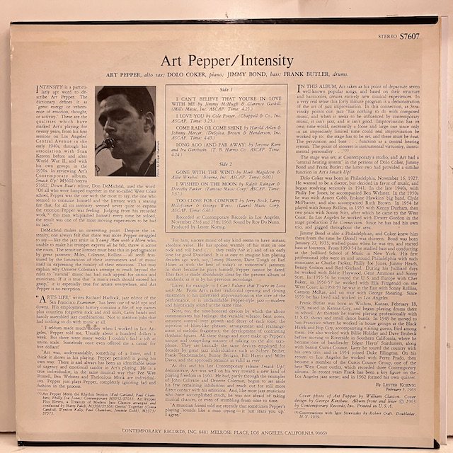 Art Pepper – Intensity ジャズレコード vaiumdorama.com.br