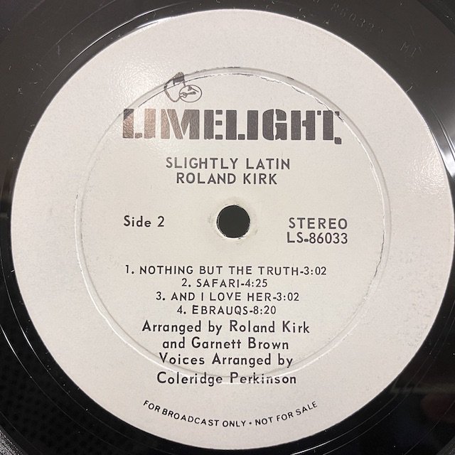 ○即決LP Roland Kirk / Slightly Latin j35586 ローランド・カーク 米