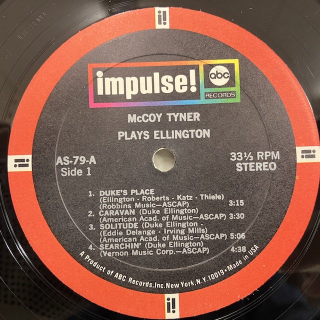 マッコイ・タイナー プレイズ・エリントン US盤 インパルス レコード 