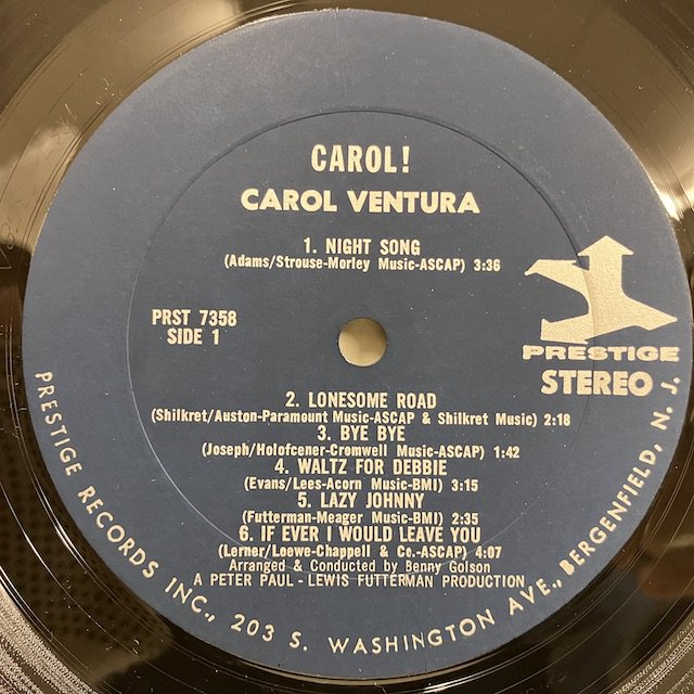 訳あり】 即決VOCAL LP Carol Ventura Prst7358 jv3954 米オリジナル Stereo Trident キャロル  ベンチュラ