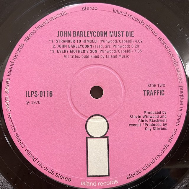 Traffic / John Barleycorn Must Die ilps9116 :通販 ジャズ レコード 買取 Bamboo Music