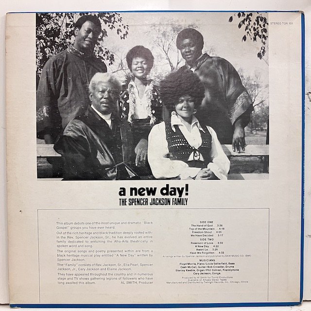 Spencer Jackson Family / A New Day tor101 :通販 ジャズ レコード 買取 Bamboo Music