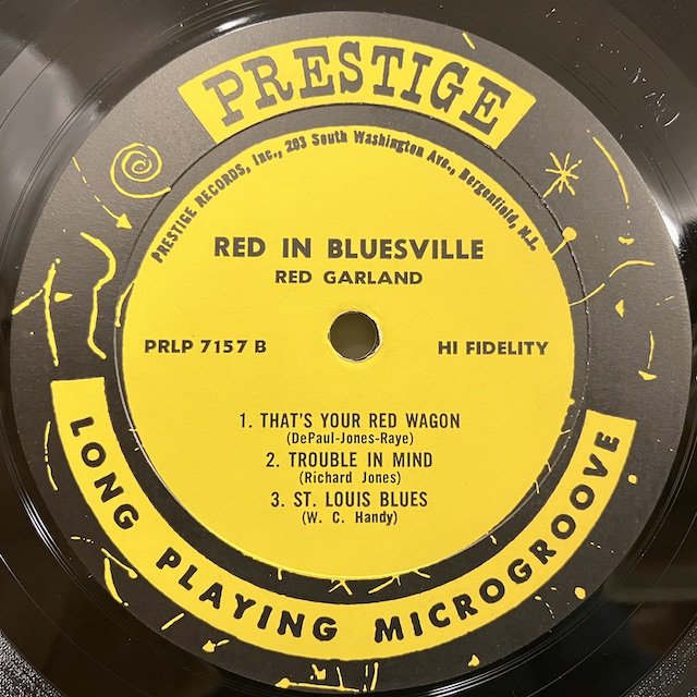 ○即決LP Red Garland / Red in Bluesville j35791米盤、ミゾナシ黄黒