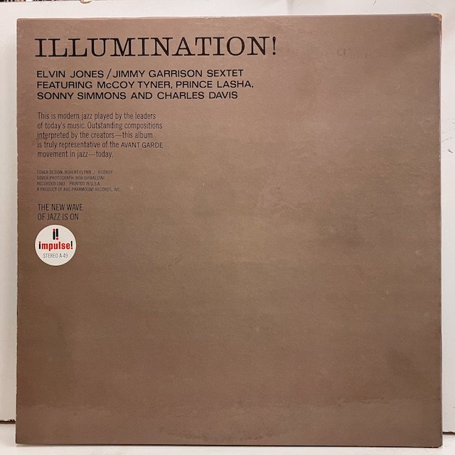 Elvin Jones Jimmy Garrison / Illumination as49 :通販 ジャズ レコード 買取 Bamboo Music