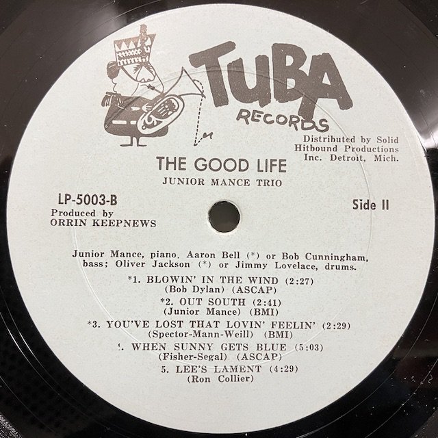 Junior Mance / The Good Life LP 5003 :通販 ジャズ レコード 買取 Bamboo Music