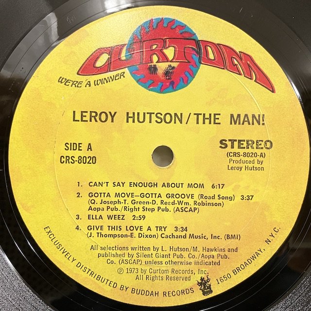 Leroy Hutson / the Man Crs8020 :通販 ジャズ レコード 買取 Bamboo Music