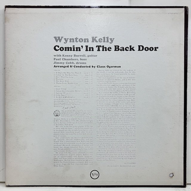 ○即決LP Wynton Kelly / Comin´ in the Back Door j36000 米 