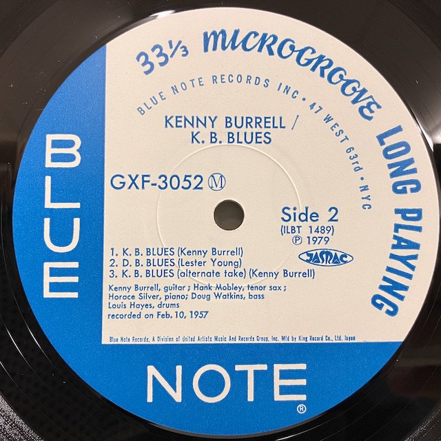 Kenny Burrell / K.B. Blues Gxf3052m :通販 ジャズ レコード 買取 Bamboo Music