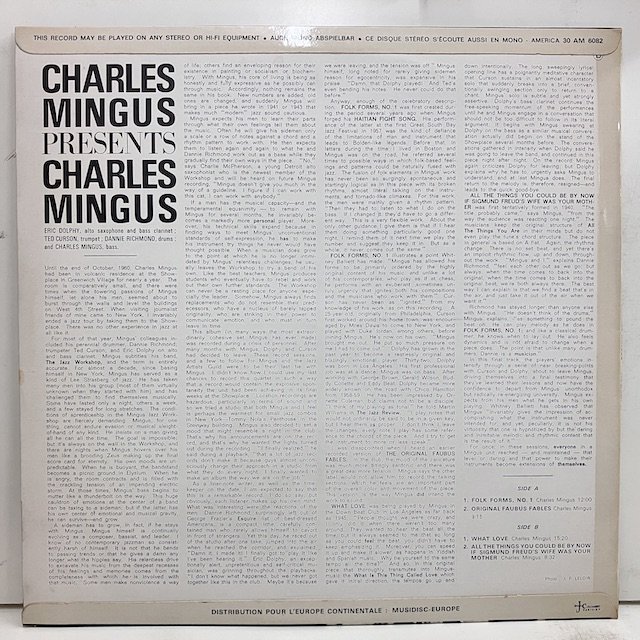 Charles Mingus / Mingus presents Mingus 30Am6082 :通販 ジャズ