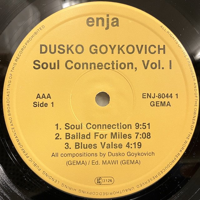 Dusko Goykovich / Soul Connection vol1 enj80441 :通販 ジャズ レコード 買取 Bamboo Music