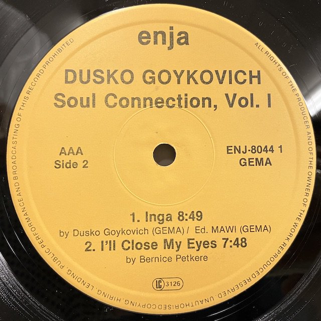 Dusko Goykovich / Soul Connection vol1 enj80441 :通販 ジャズ レコード 買取 Bamboo Music