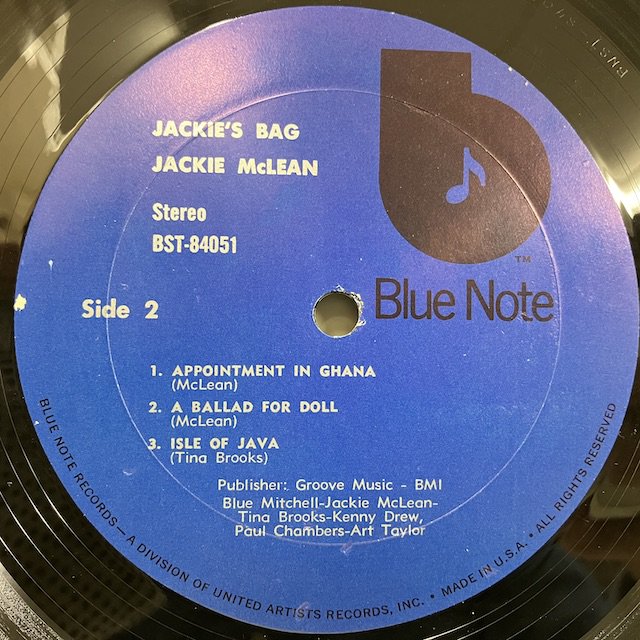 Jackie McLean / Jackie's Bag Bst84051 :通販 ジャズ レコード 買取 Bamboo Music