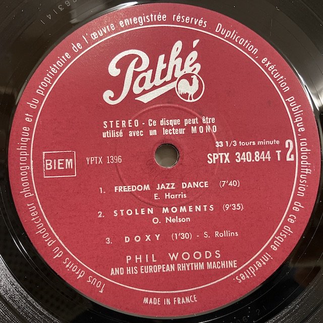 Phil Woods / Alive And Well In Paris SPTX340.844 :通販 ジャズ レコード 買取 Bamboo  Music