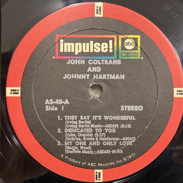 John Coltrane /and Johnny Hartman as40 :通販 ジャズ レコード 買取 Bamboo Music