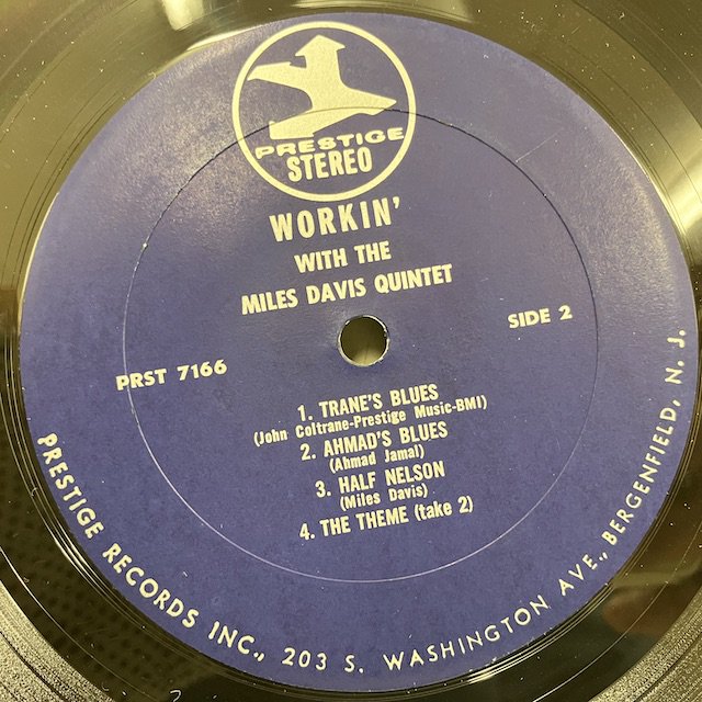 Miles Davis / Workin' Prst7166 :通販 ジャズ レコード 買取 Bamboo Music