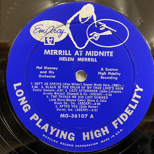 Helen Merrill / Merrill at Midnight mg36107 :通販 ジャズ レコード