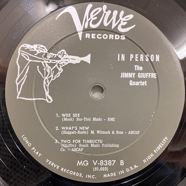 Jimmy Giuffre / In Person MGV-8387 :通販 ジャズ レコード 買取 Bamboo Music