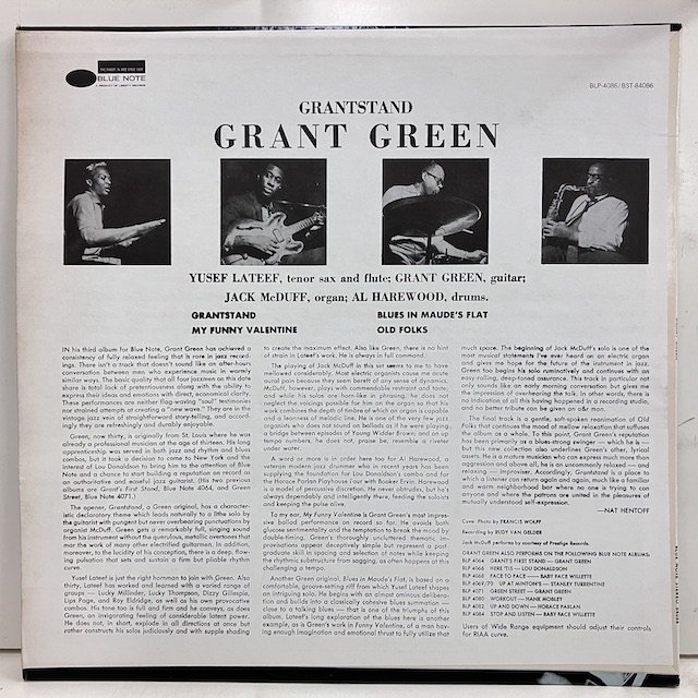 Grant Green / Grantstand BST 84086 :通販 ジャズ レコード 買取 Bamboo Music