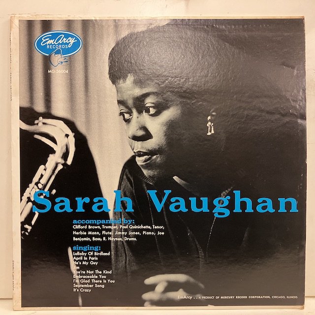 Sarah Vaughan / With Clifford Brown Mg36004 :通販 ジャズ レコード 買取 Bamboo Music