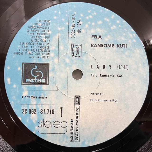 Fela Ransome Kuti & The Africa'70 / Lady Shakara　2C062-81718 :通販 ジャズ レコード  買取 Bamboo Music