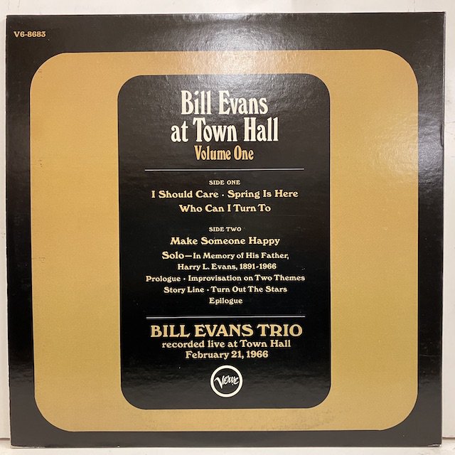 Bill Evans / Town Hall vol1 v6-8683 :通販 ジャズ レコード 買取 Bamboo Music