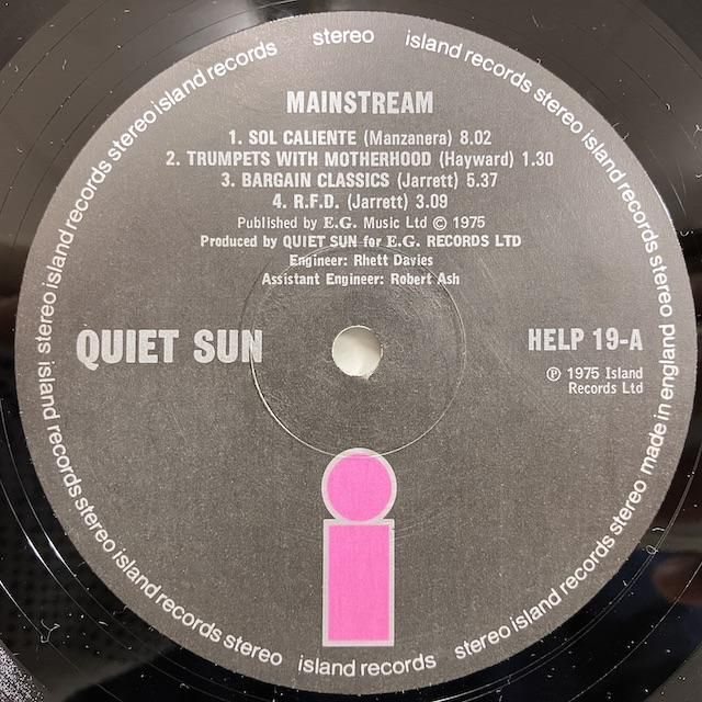 クワイエットサン　メインストリーム　QUIET SUN LPレコード 1975年 クワイエットサン メインストリーム QUIET SUN LPレコード 1975
