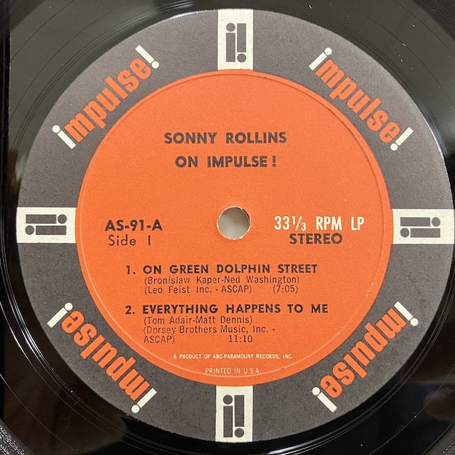 Sonny Rollins / on Impulse as-91 :通販 ジャズ レコード 買取 Bamboo