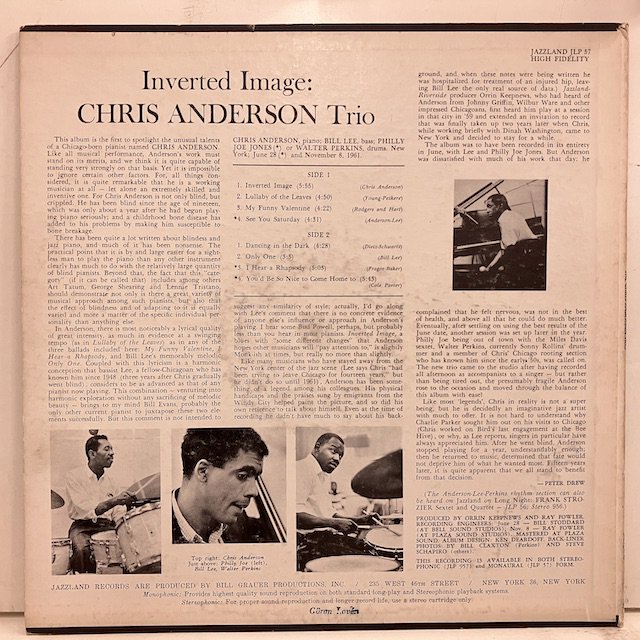 Chris Anderson / Inverted Image jlp57 :通販 ジャズ レコード 買取 Bamboo Music