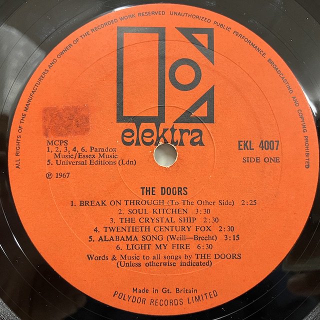 Doors / The Doors EKL4007 :通販 ジャズ レコード 買取 Bamboo Music