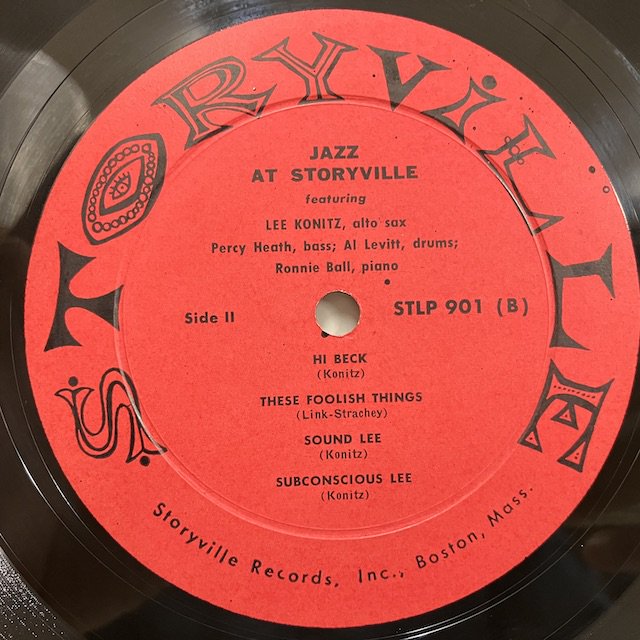 Lee Konitz / Jazz At Storyville stlp901 :通販 ジャズ レコード 買取 Bamboo Music