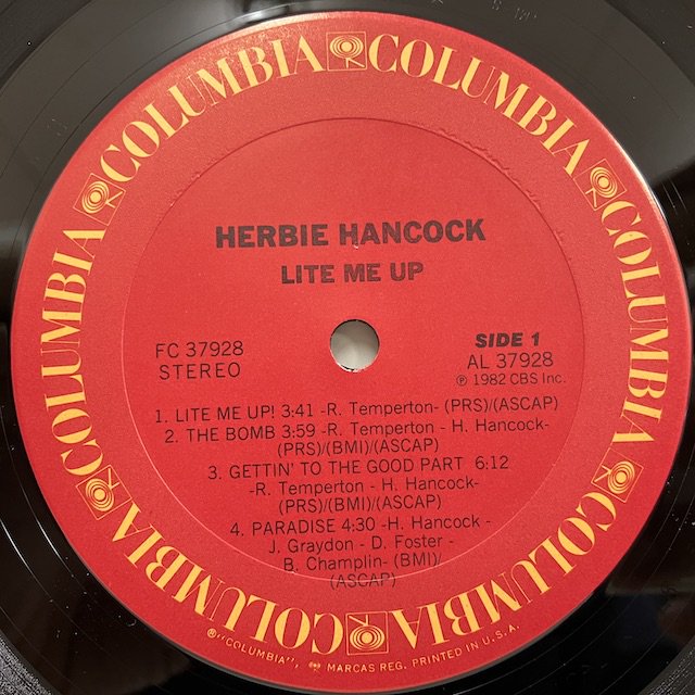 Herbie Hancock / Lite Me Up fc37928 :通販 ジャズ レコード 買取 Bamboo Music