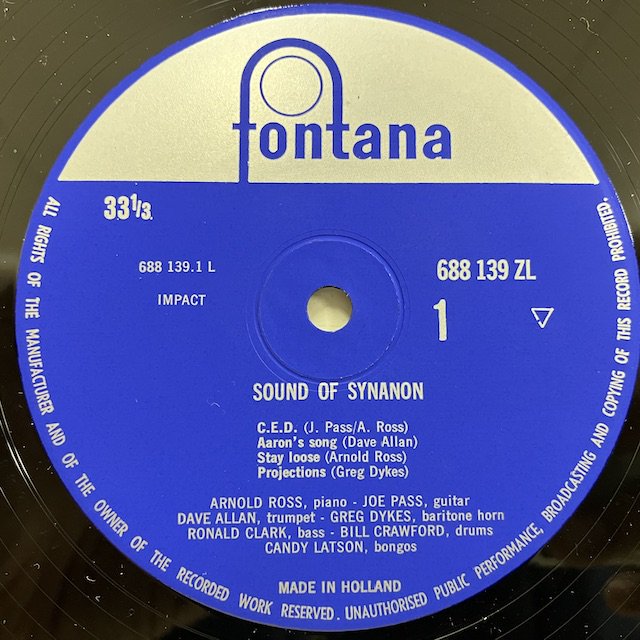 Joe Pass / Sounds Of Synanon 688139ZL :通販 ジャズ レコード 買取 Bamboo Music