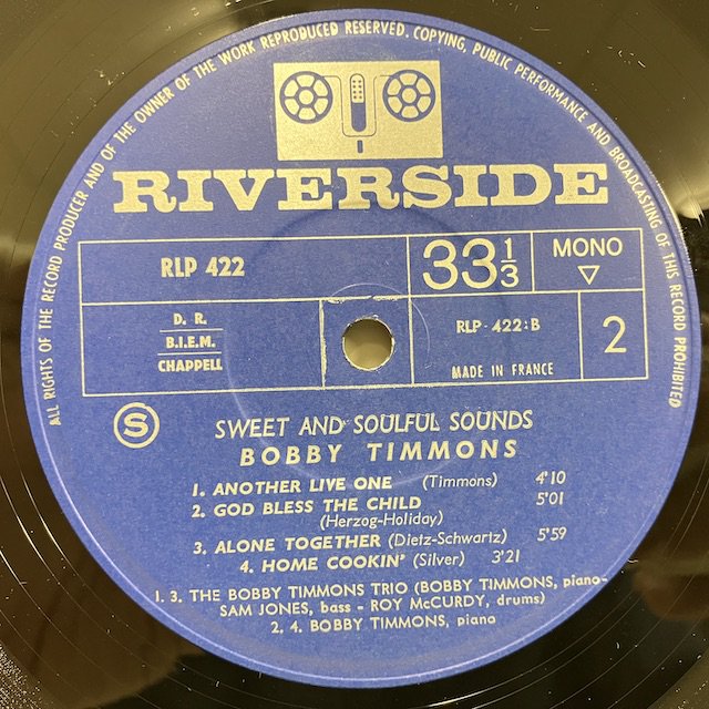 Bobby Timmons / Sweet and Soulful Sounds rlp422 :通販 ジャズ レコード 買取 Bamboo Music