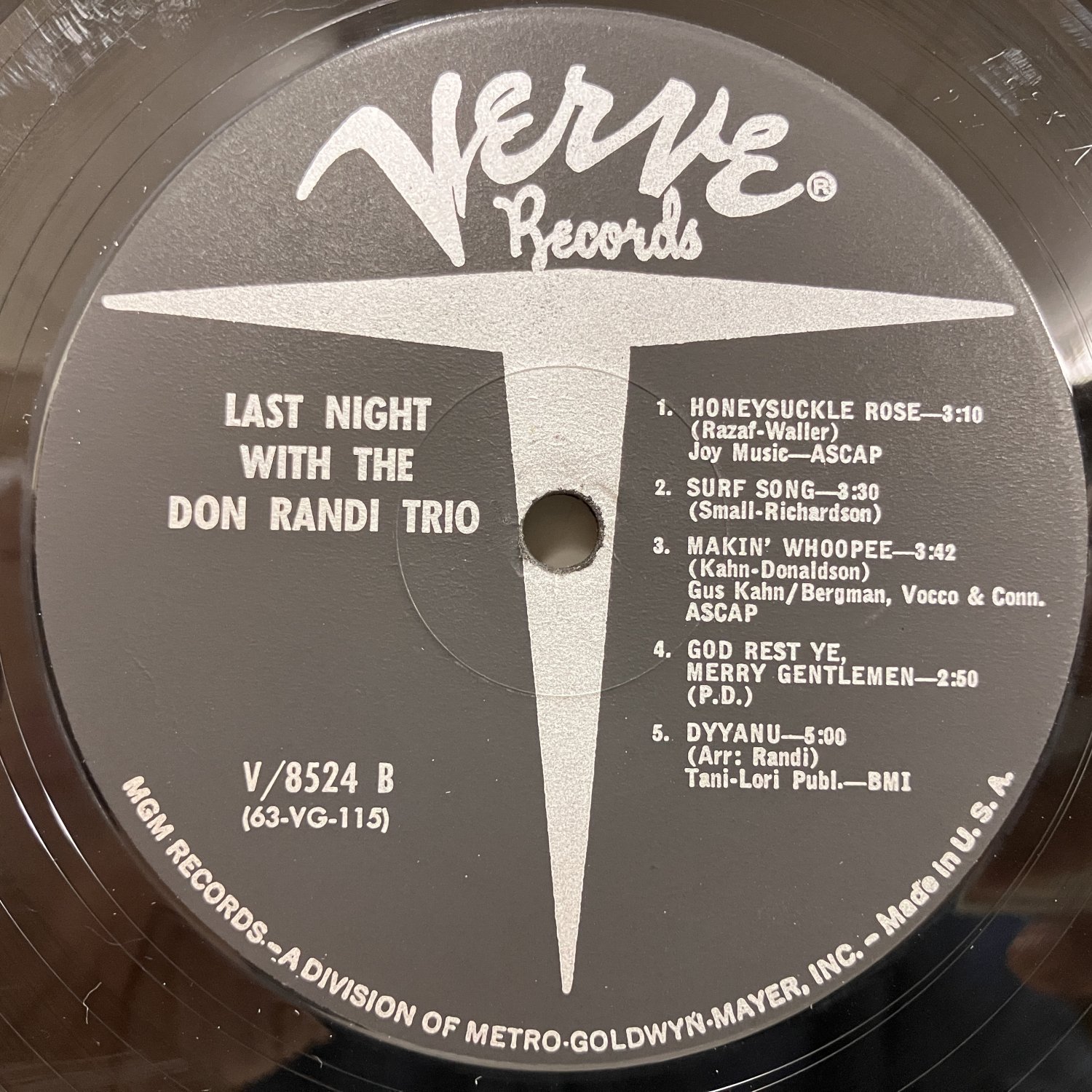 Don Randi / Last Night v8524 :通販 ジャズ レコード 買取 Bamboo Music