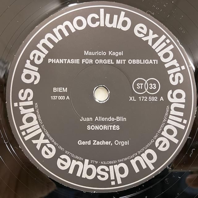Gerd Zacher/ Phantasie Fur Orgel Mit Obbligati XL172592